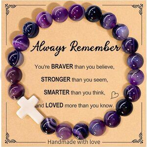 Cross Bracelet, Inspirational Religious Inner Strength and Unwavering Belief
